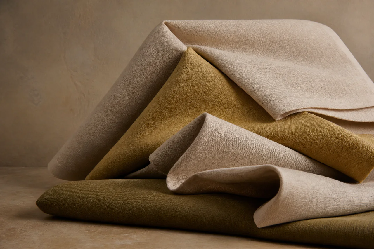 Layered natural woven hemp fabrics